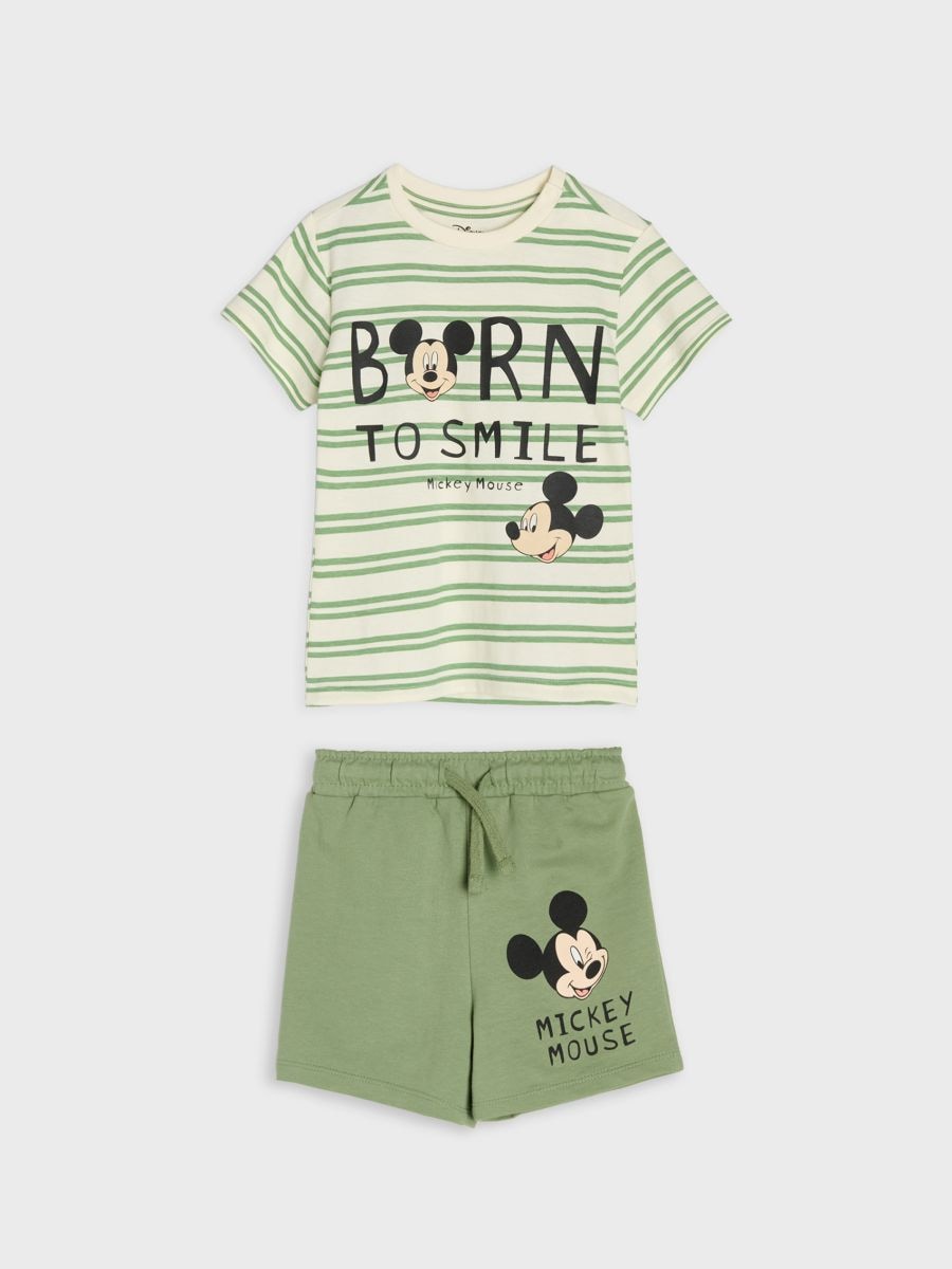 Baumwoll-Set Mickey Mouse - green spruce - SINSAY