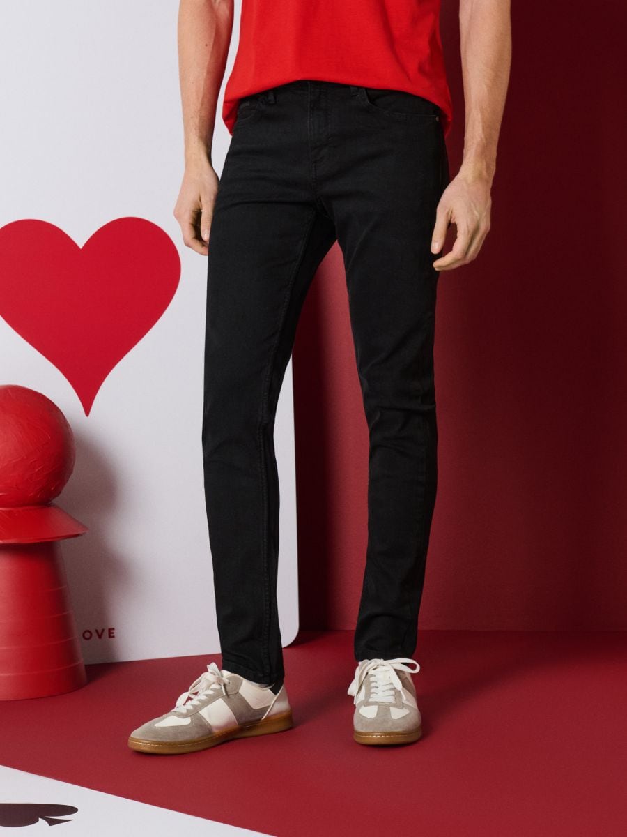 Skinny-lõikega teksapüksid - must - SINSAY