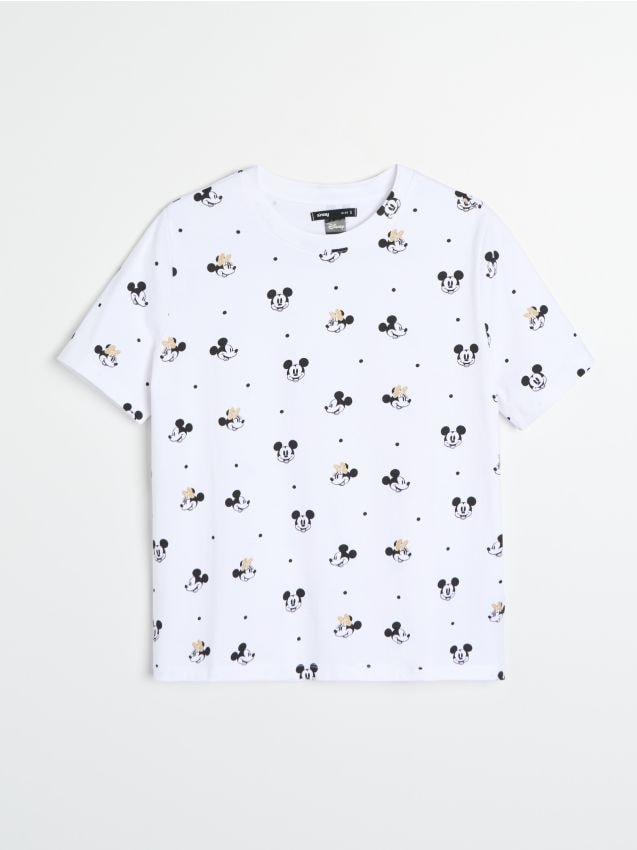 Gemustertes Baumwollshirt Minnie and Mickey