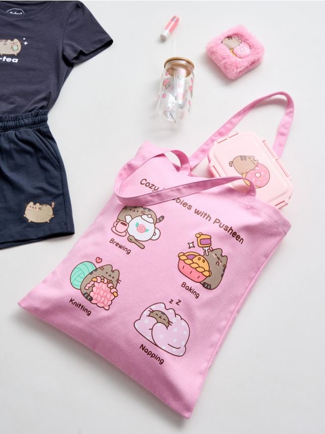 Stoff-Shopper mit Print Pusheen the Cat